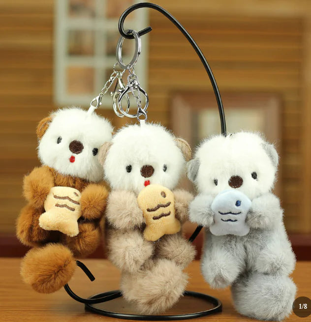Cute Sea Otter Plush Keychain