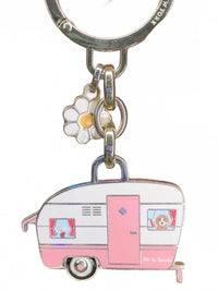 Kate Spade New York Camper Trailer Keychain Charm with Daisy Accent