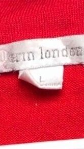 Erin London Red Cowl Neck Long Sleeve Tunic Sweater with Pockets Size L skuM