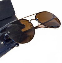 Bally BY0106/H-12E Unisex Black Metal Aviator Sunglasses New