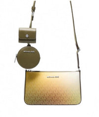 Michael Kors Ombre Olive Jet Set Crossbody Bag with Coin and Card Holders NWT