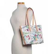 Dooney & Bourke Floral Print Leather Tote Bag