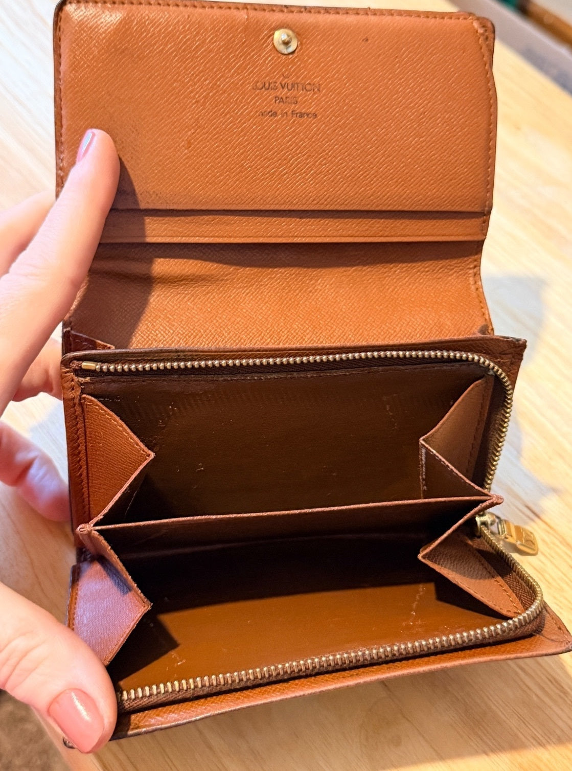 Louis Vuitton Monogram Canvas Wallet Made in France