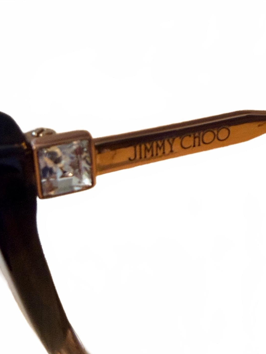 Jimmy Choo Brown Gradient Cat Eye Sunglasses with Crystal Detail