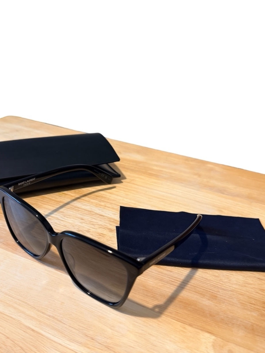 Saint Laurent SL175 Black Oversized Square Sunglasses New with Case
