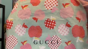 Gucci Limited Edition Padlock GG Supreme Apple Print Shoulder Bag